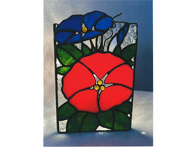 ミニ三角柱ランプパターンあさがお